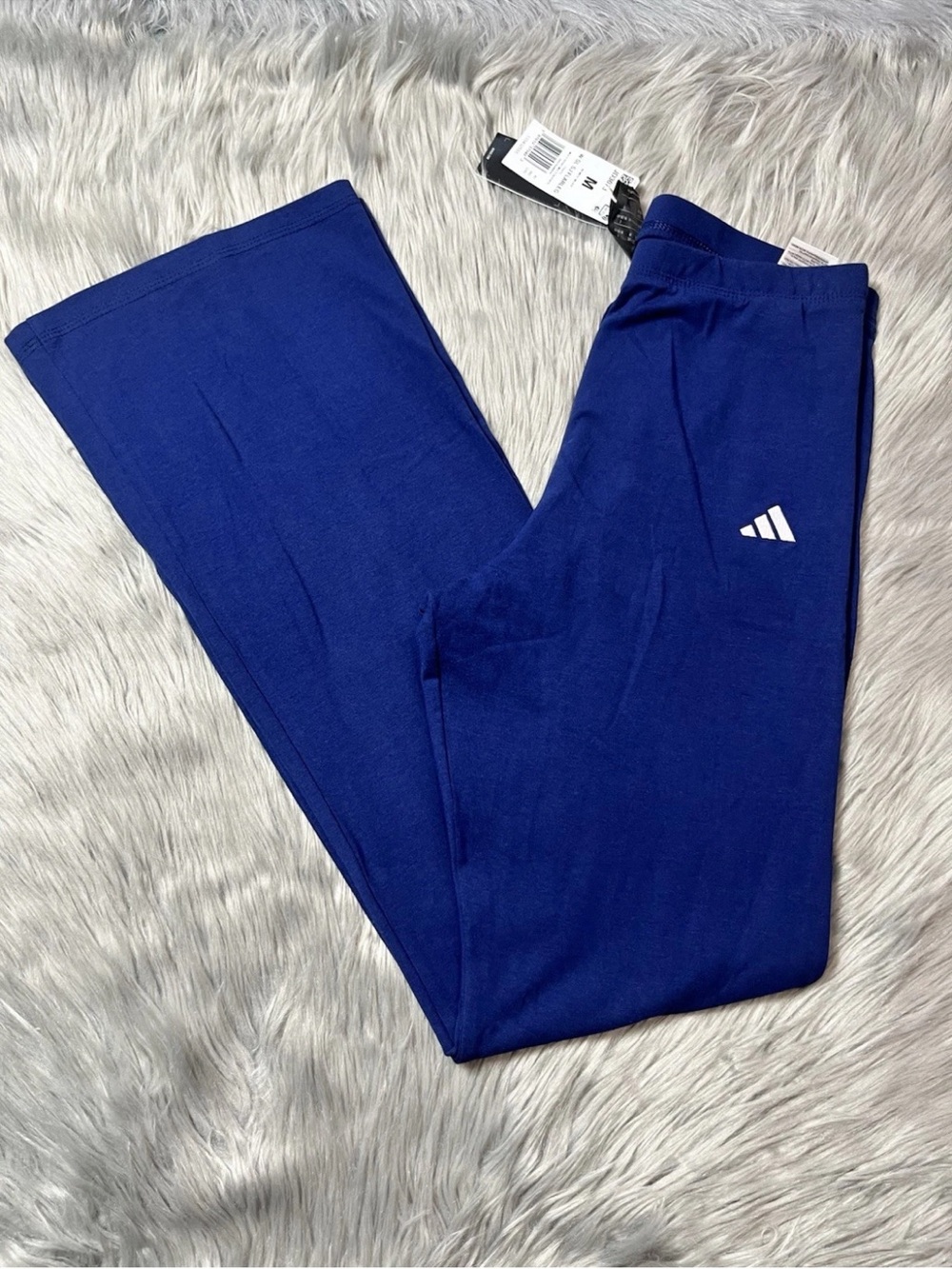Adidas Essentials Small Logo Flare Leggings Blue Size Medium